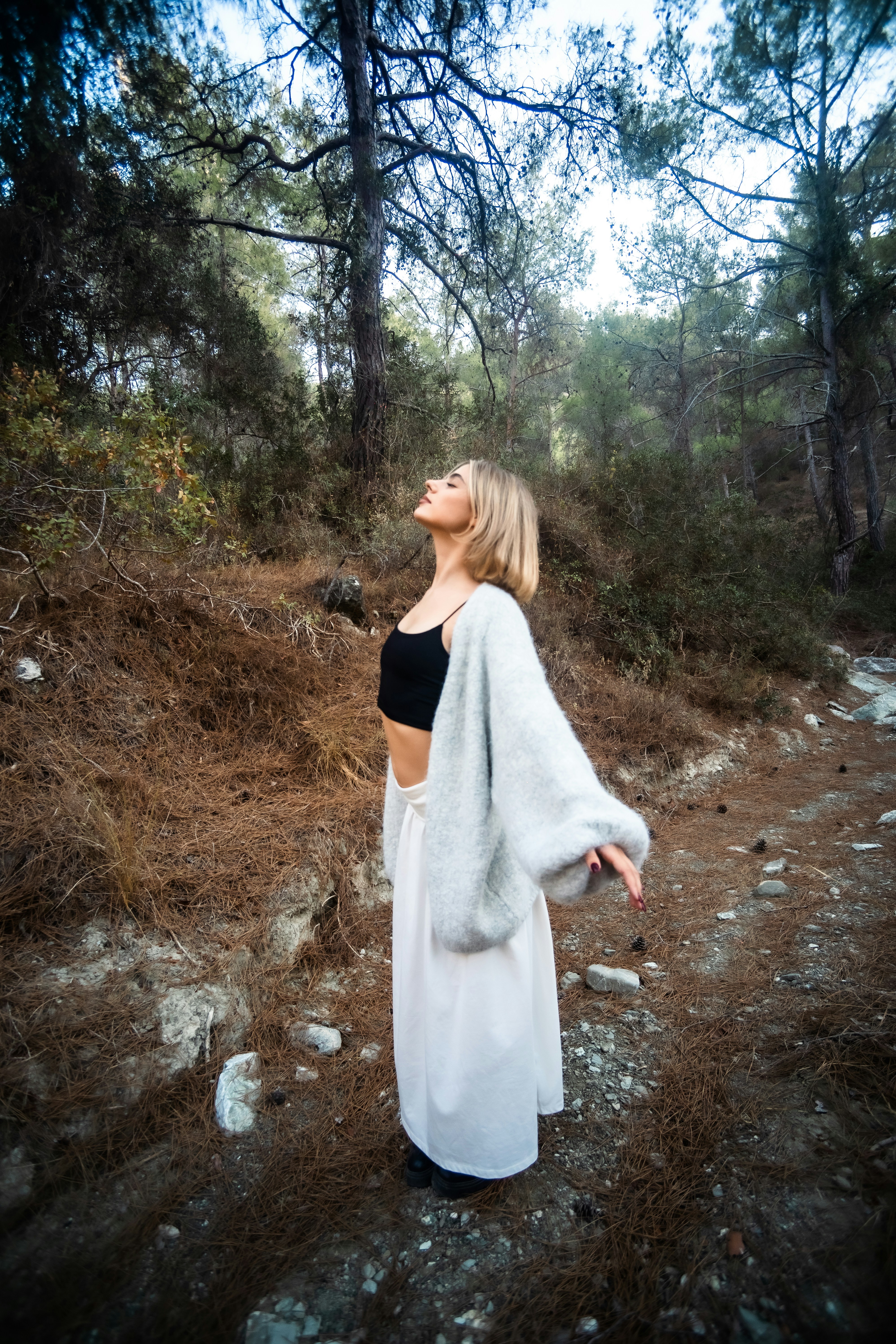 Calm person looking out at the ocean